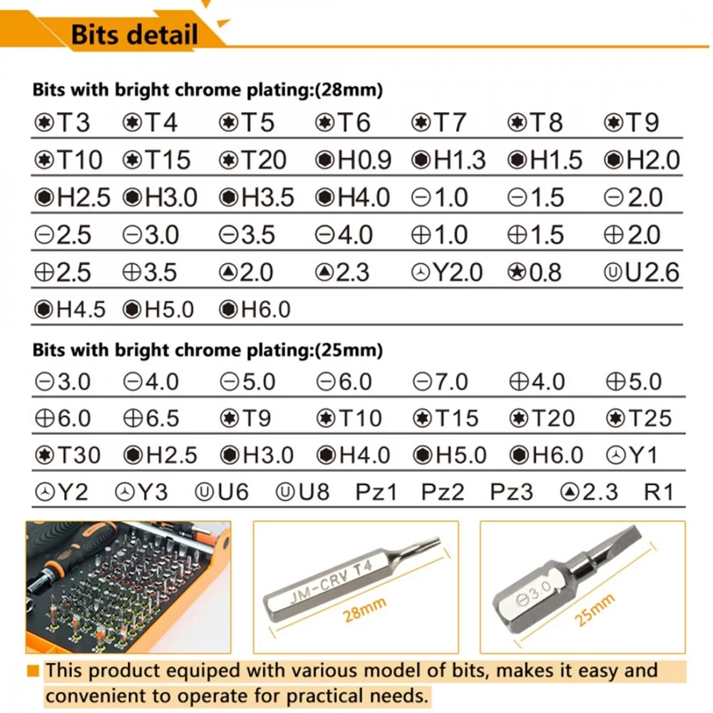 Picture of JAKEMY JM-6113 73 in 1 Household Hardware Screwdriver Repair Tool Set